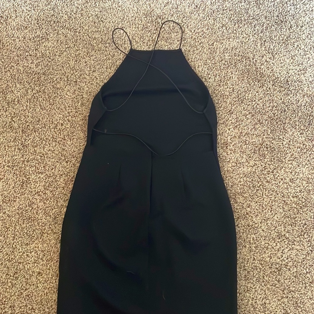 Black mini cross back dress - Picture 2 of 2
